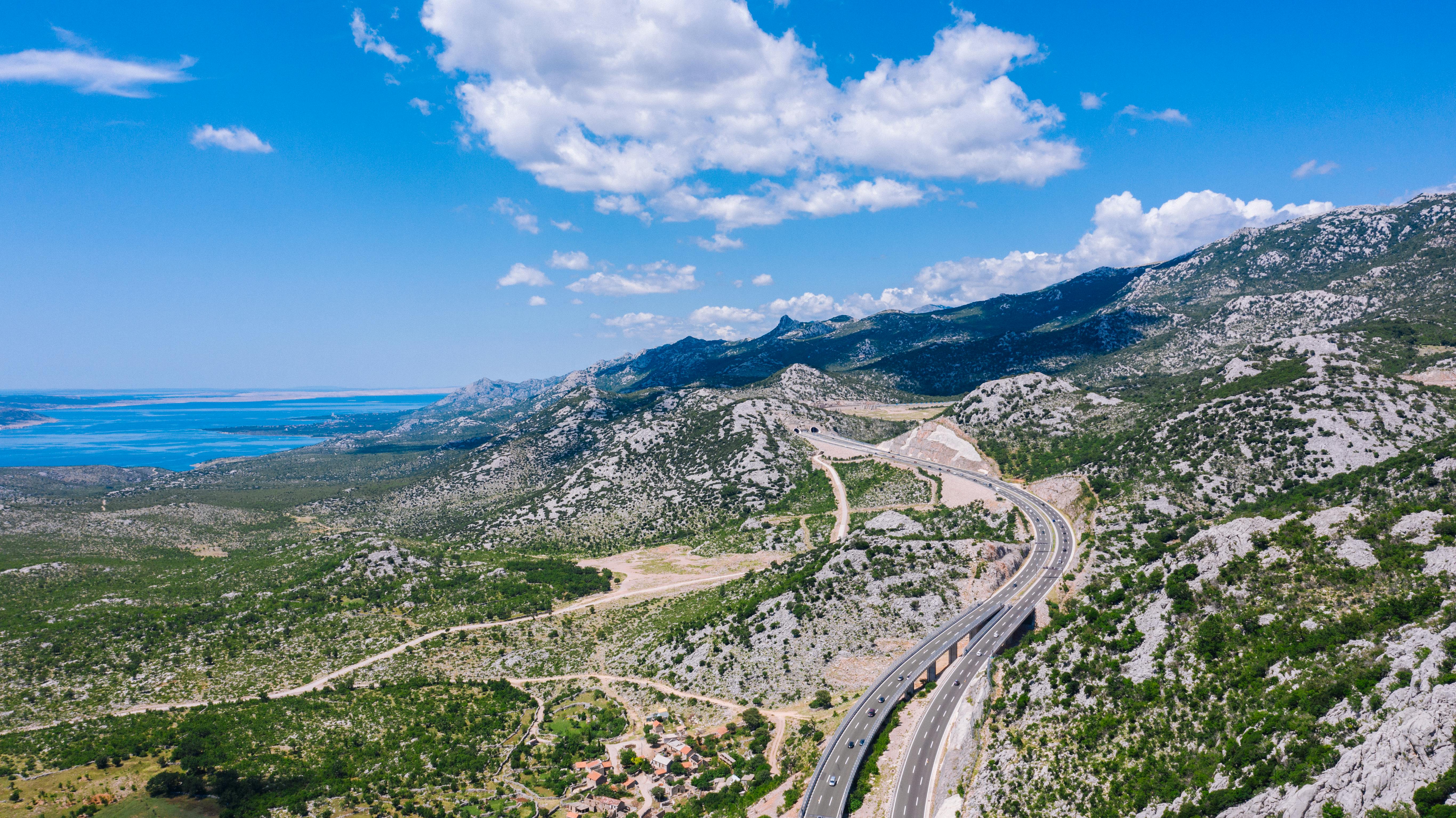Scenic Croatian highway — modern, well-maintained, and beautiful to drive