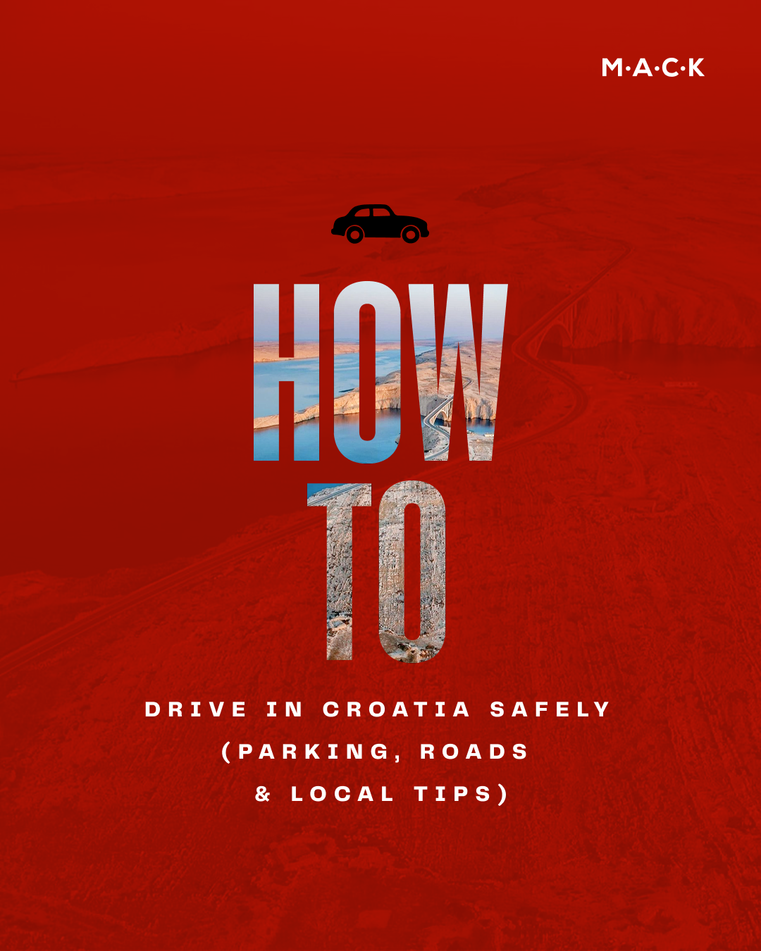 Driving on a scenic Croatian coastal road