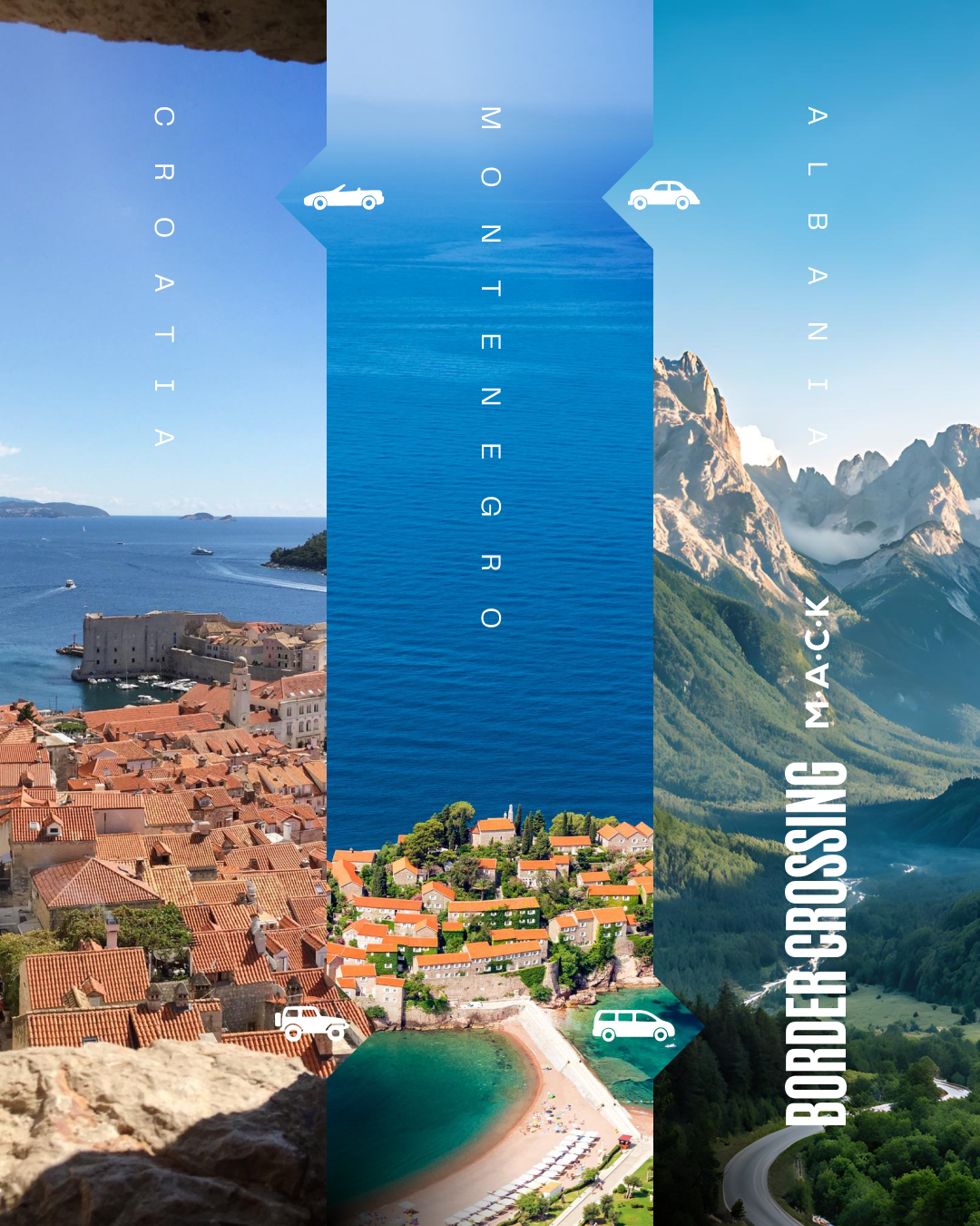 Road trip through the Balkans — mountain pass and coastal roads